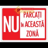 Indicator nu parcati in aceasta zona